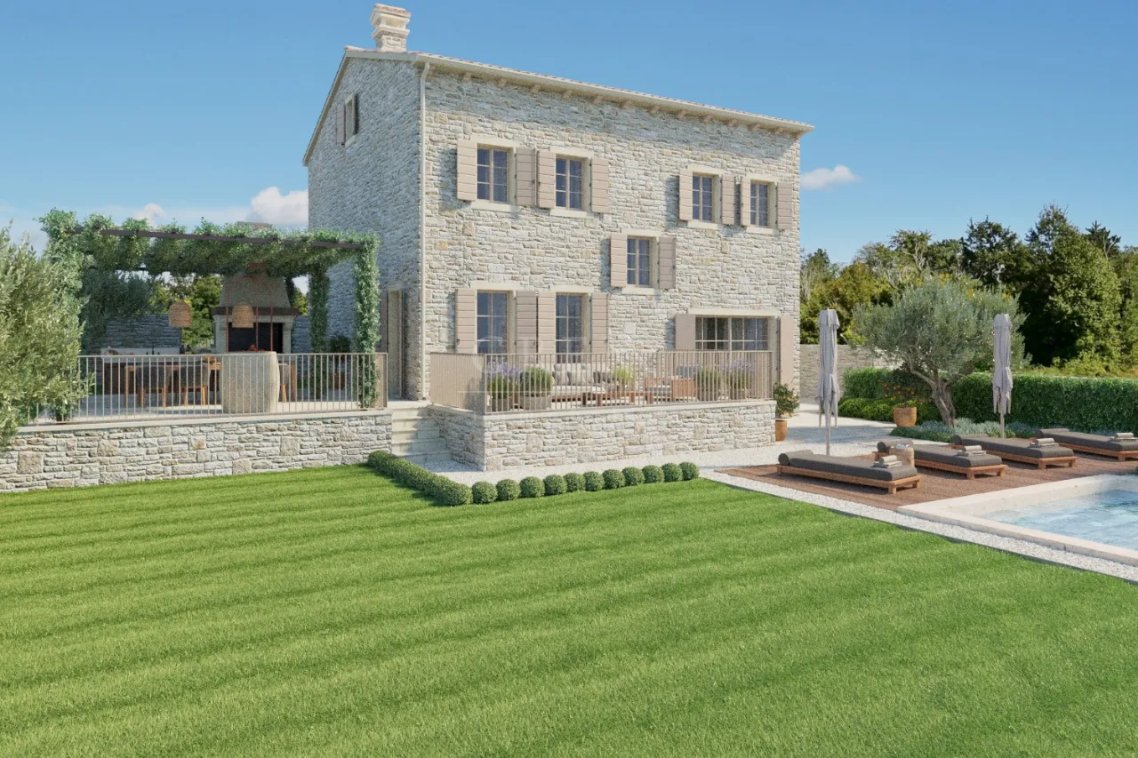 kamena kuća, sveti lovreč, 250 m2+850 m2 parcela, prilika - slika 1