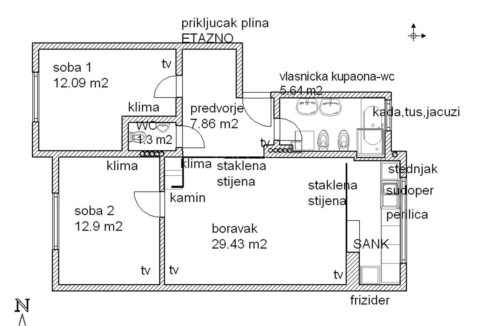 stan trnje (sigečica) 72 m2, 1. kat - slika 12
