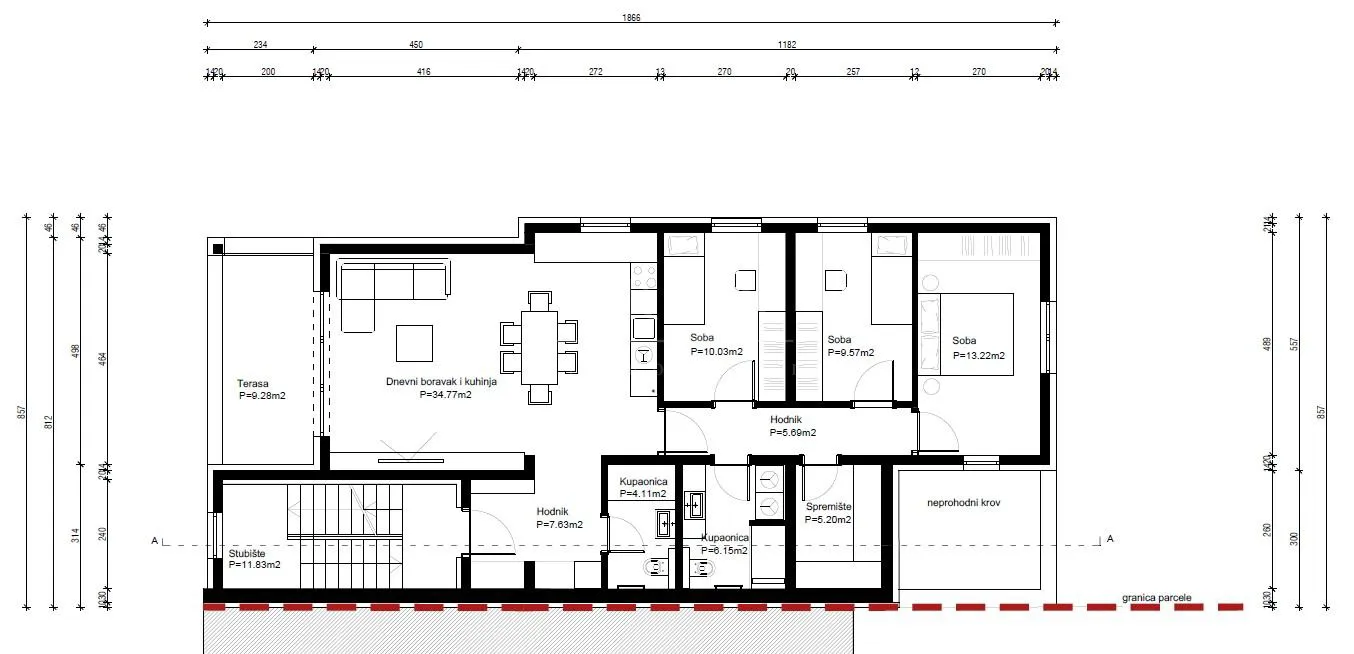 novogradnja trešnjevka, zagreb - 4-sobni stan, 108 m2 (102 m2 nkp) - slika 7