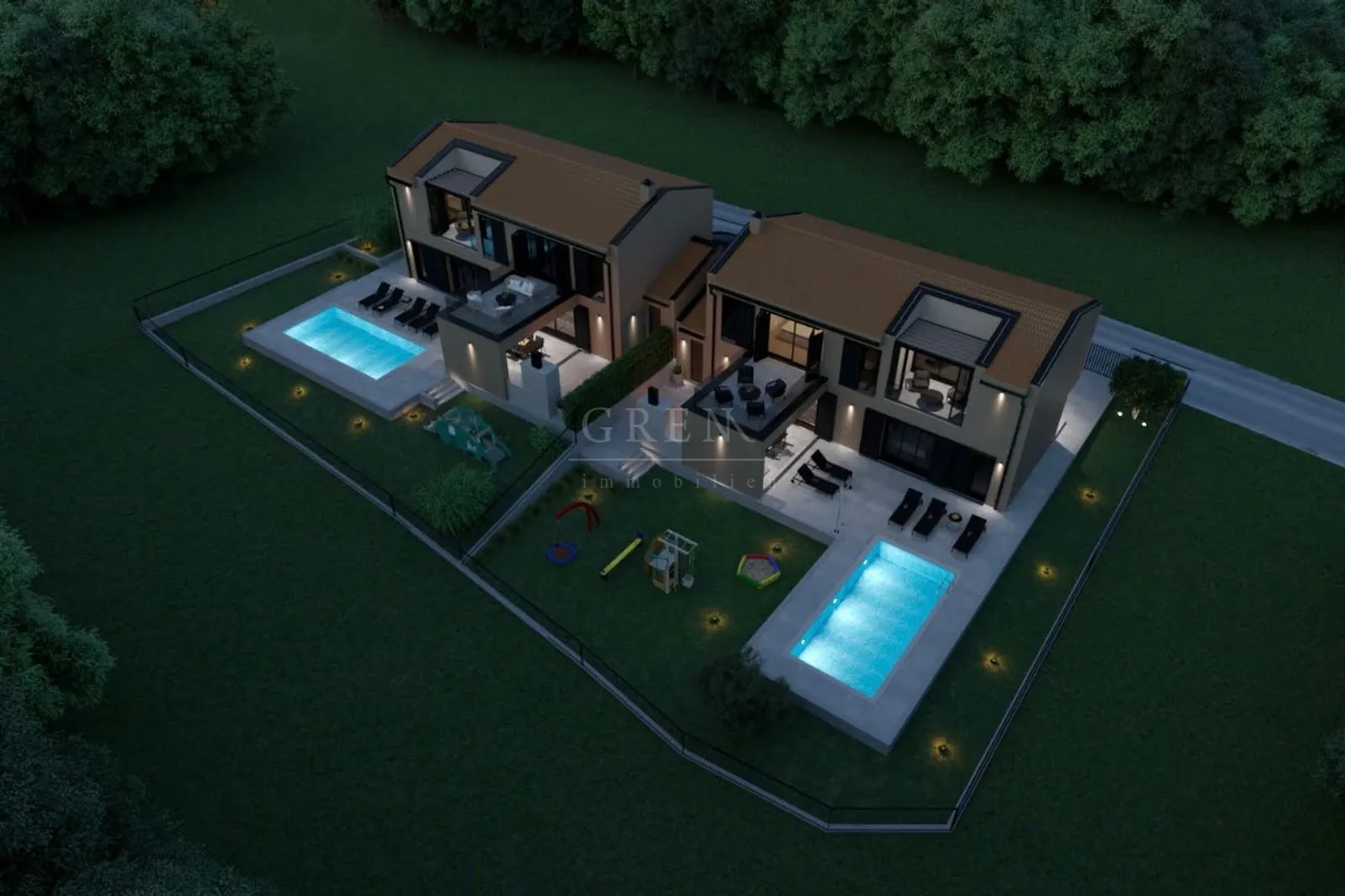 Građevinsko zemljište Sveti Lovreč, 1300 m2 sa građevinskom dozvolom - Lakovići, Sveti Lovreč Pazenatički