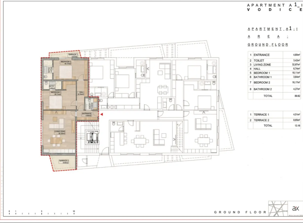 luksuzni stan u vodicama a1-1 - 107,40 m2 - la ginestra residence - slika 13