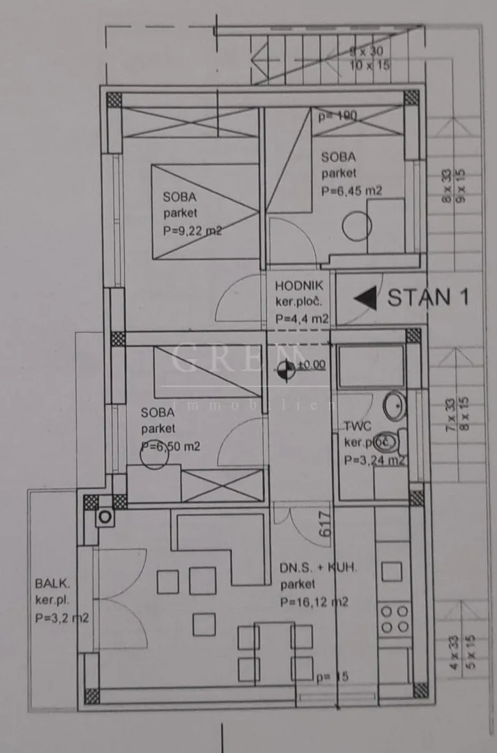 Stan Zagreb Maksimir, 49 m2