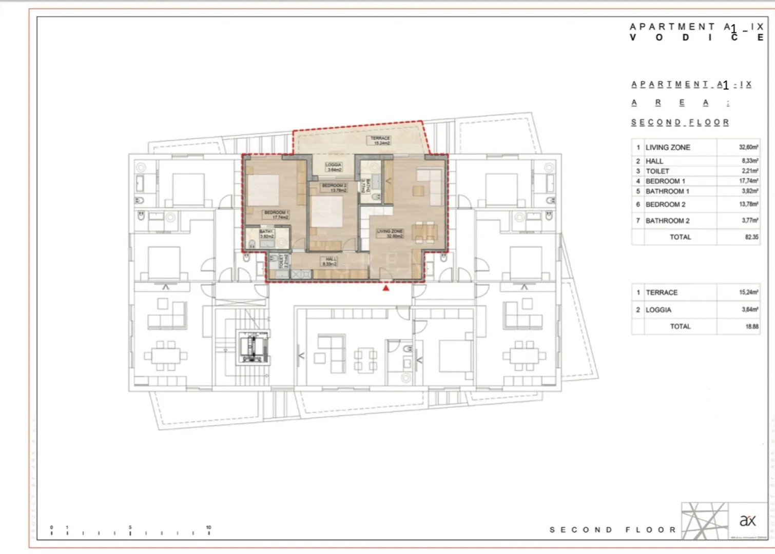 luksuzni stan u vodicama a1-5 - 112,54 m2 - 1. kat - la ginestra residence - slika 9