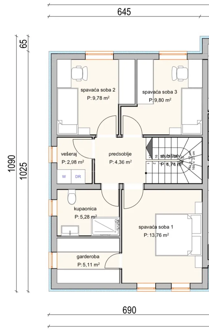 novogradnja,dvoetažni stan 113,01m2 vodice (srima) - slika 9