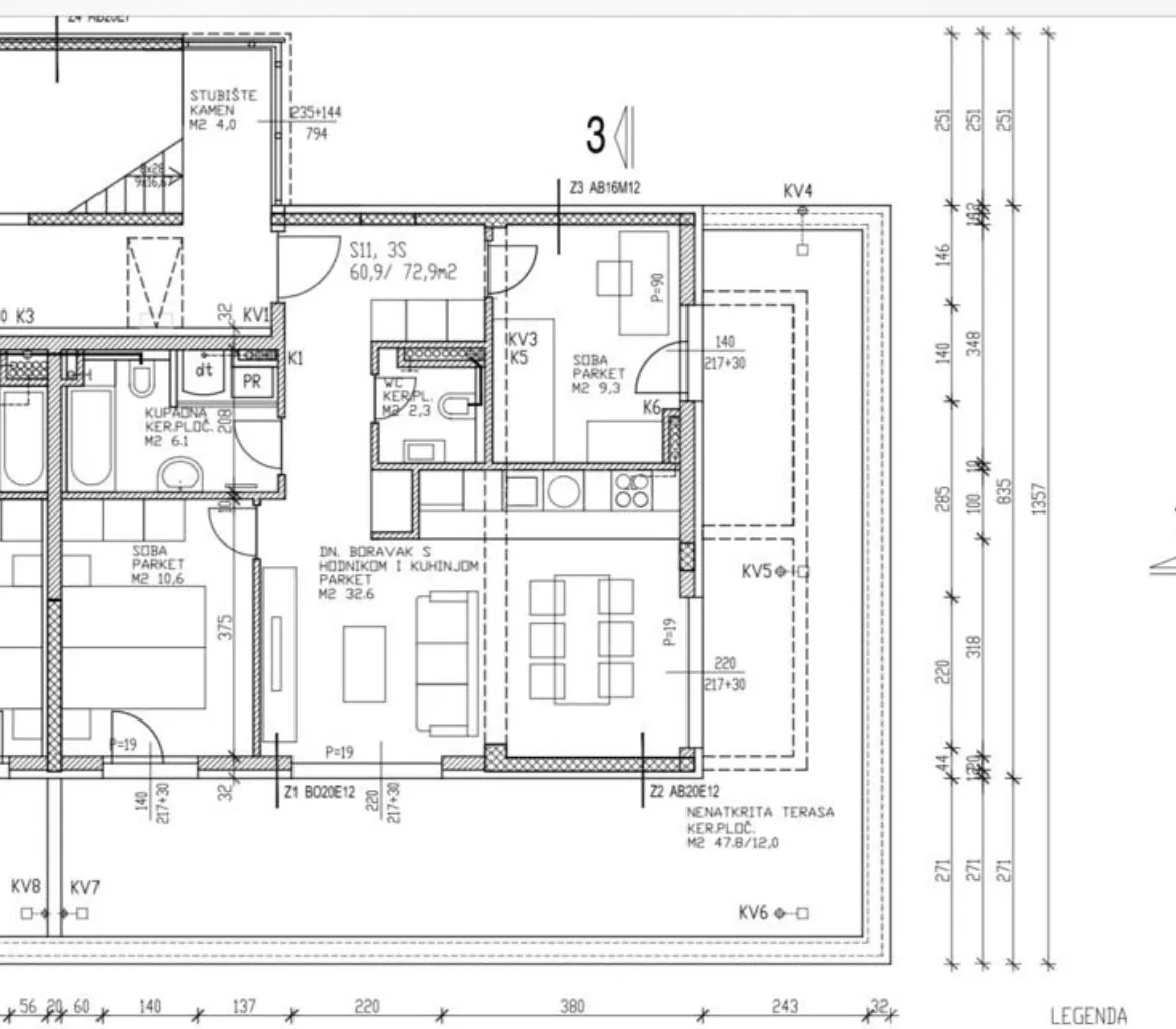 prodaja stana – 80,4 m² neto + velika terasa + vanjsko parkirno mjesto! - slika 8