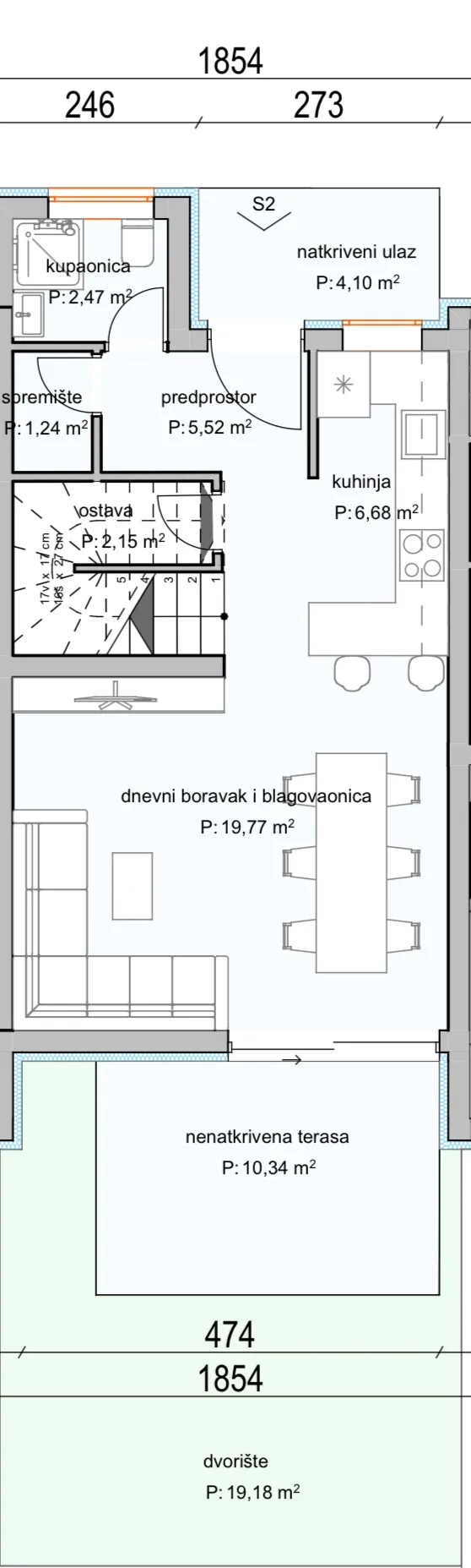 prodaja novogradnja, dvoetažni stan 88,27m2 neto,srima vodice! - slika 11