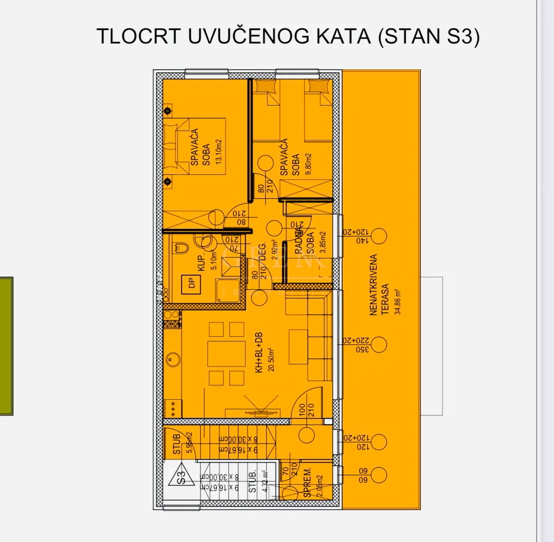 novogradnja gornja dubrava,stan s terasom i vrtom 76,86m2 ,prodaja! - slika 7