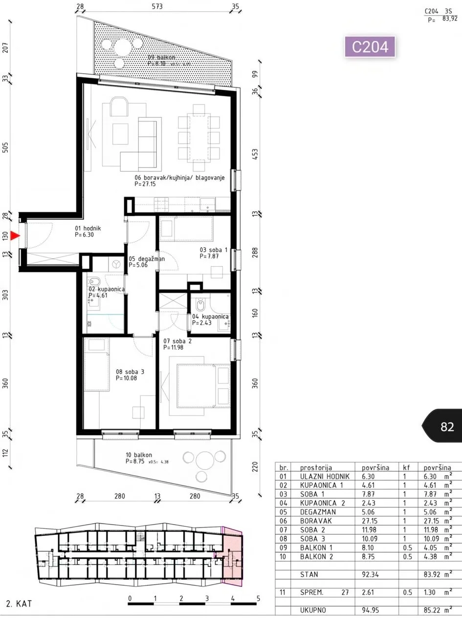 novogradnja poreč, 4s stan 85.22 m2+garaža - slika 6
