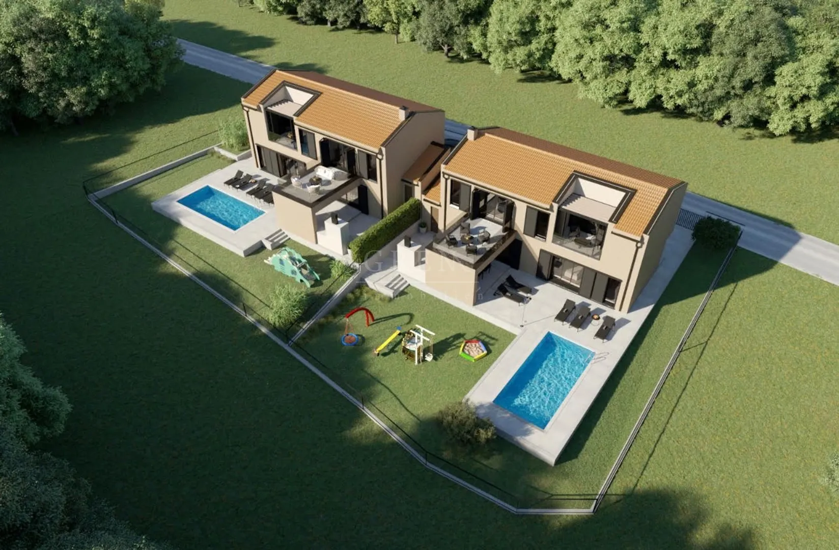 građevinsko zemljište sveti lovreč, 1300 m2 sa građevinskom dozvolom - slika 3