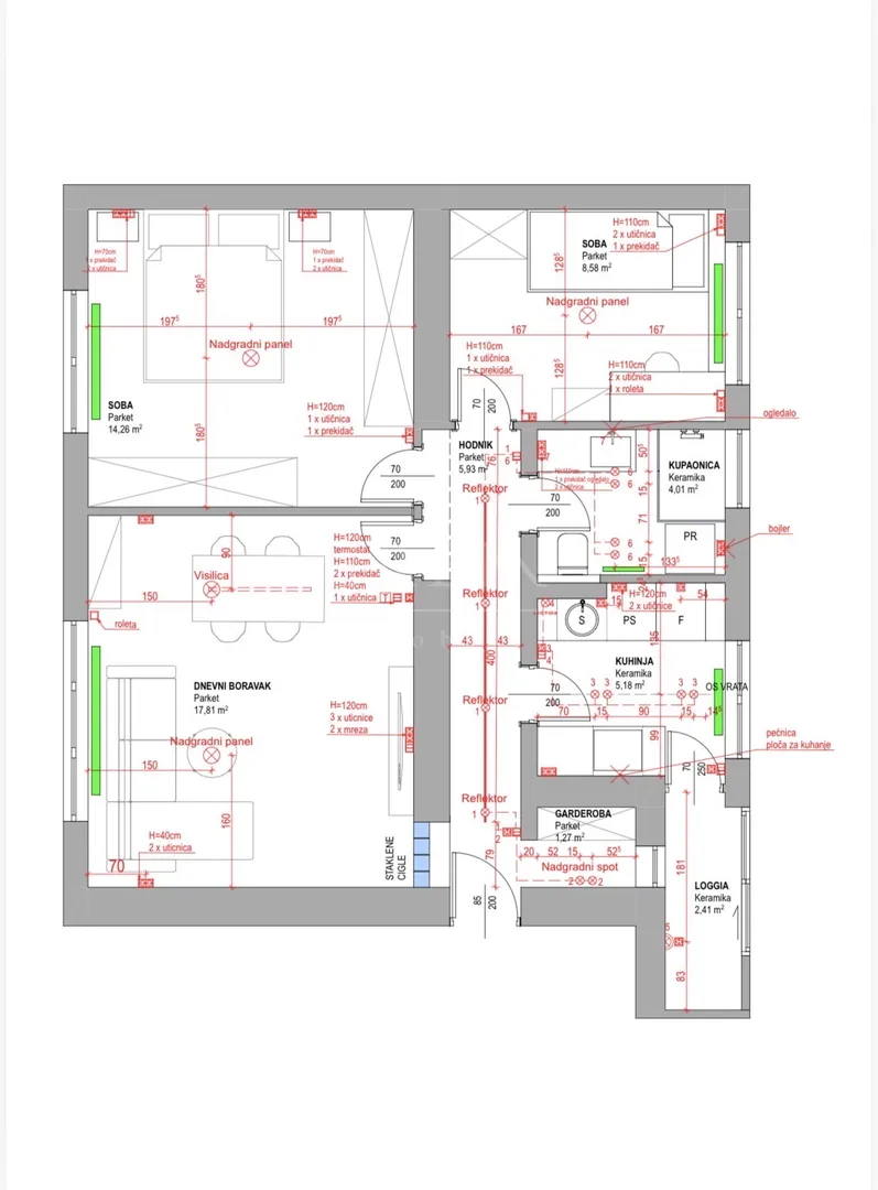 prekrasan 3-sobni stan na donjem gradu, vpm i lift - 60 m2 - slika 2