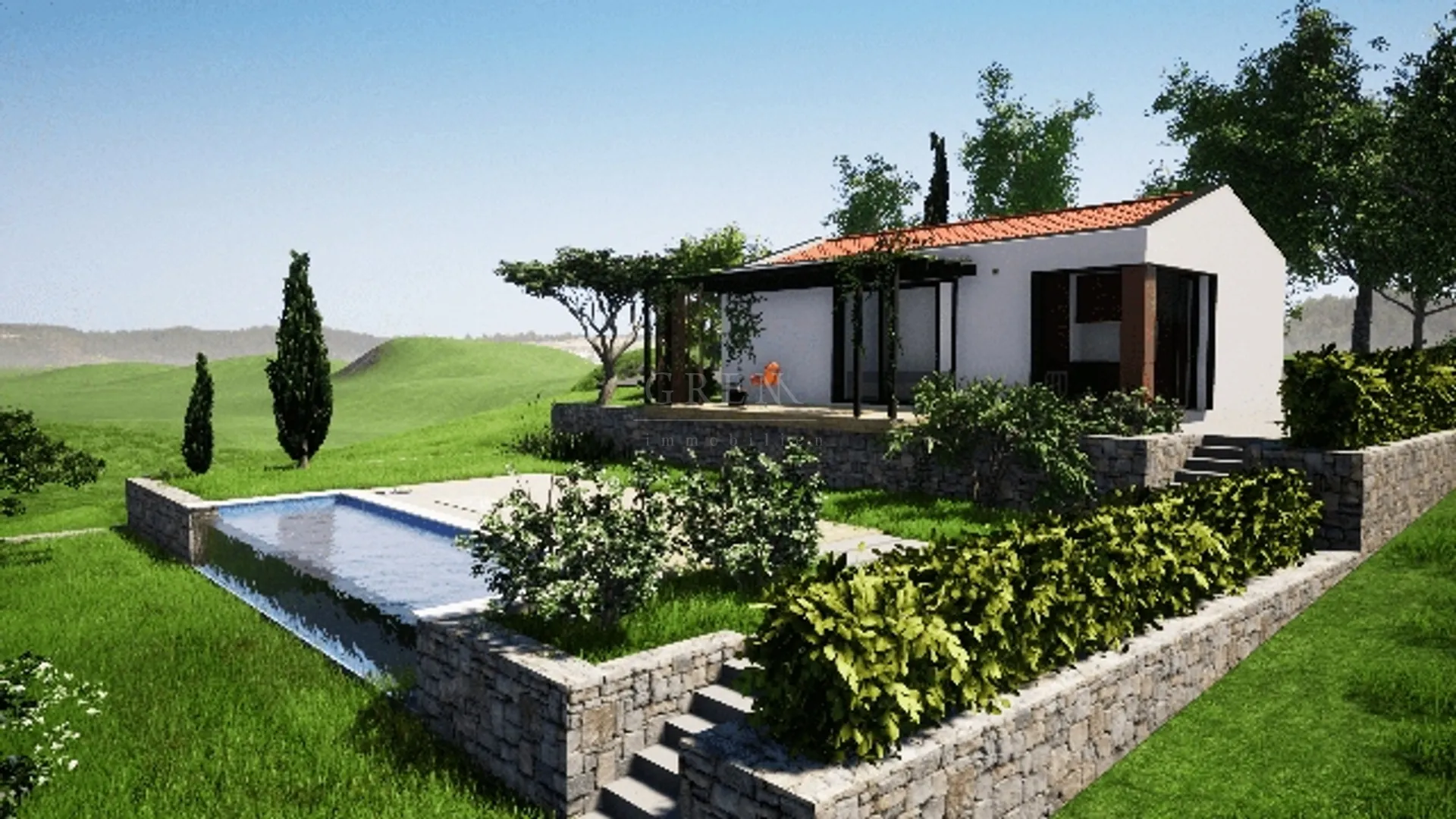 kuća s bazenom u izgradnji, višnjan, 67 m2 - slika 3