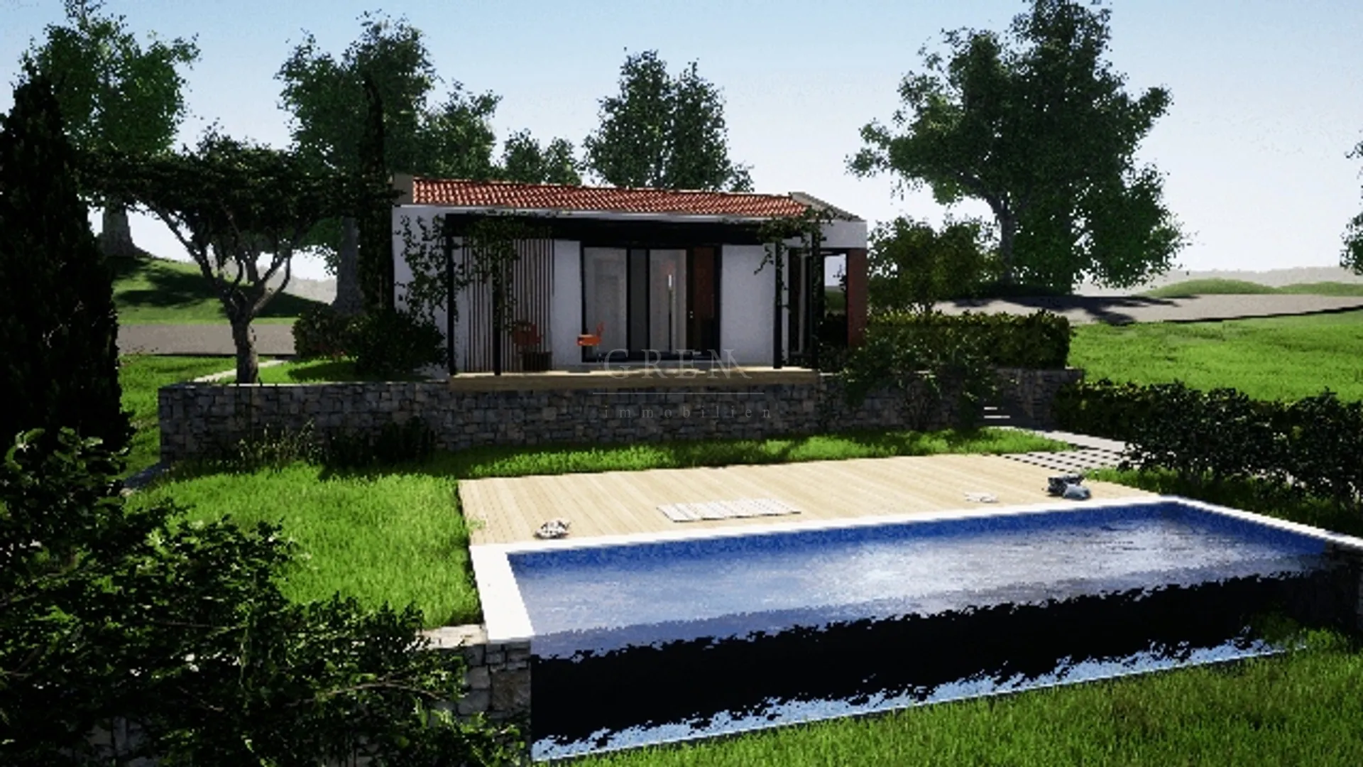 kuća s bazenom u izgradnji, višnjan, 67 m2 - slika 2