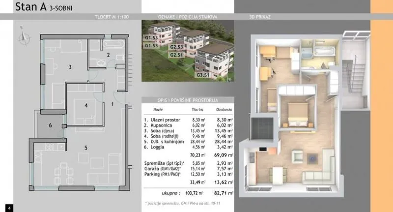 moderan 3-sobni stan, gpm + vpm, 83 m2 nkp - podsused, zagreb - slika 13