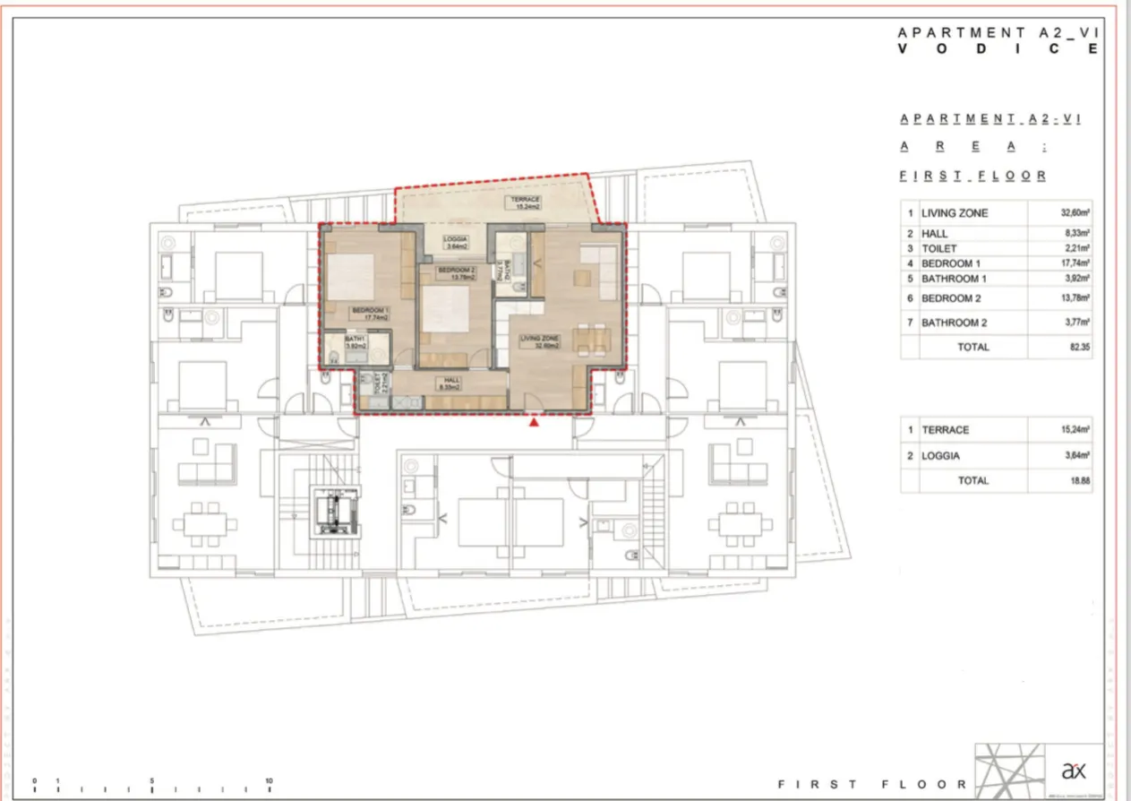 luksuzni stan u vodicama a2-6 - 1. kat - 102,31 m2 - la ginestra residence - slika 10