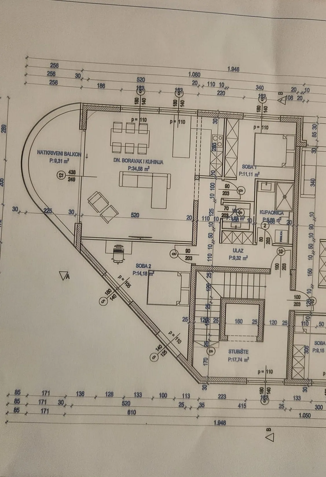 stan 2000 m od mora sa prelijepim pogledom na more - slika 11