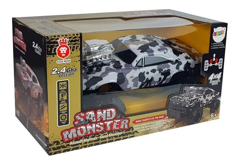 remote controlled 2.4g 4x4 off-roader white & black camo - slika 5
