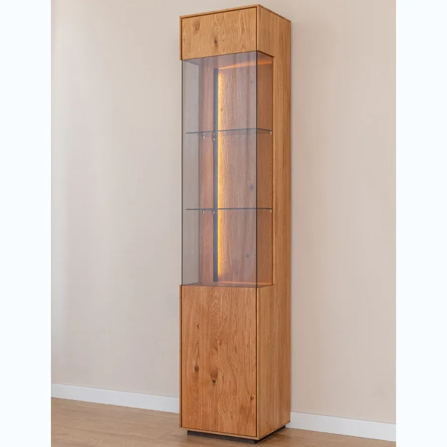 vitrina collodi 43x205cm, materijal: masivno drvo hrast - slika 7