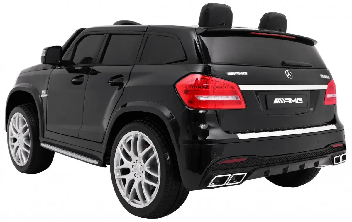 licencirani auto na akumultor mercedes amg gls63 4wd- crni/lakirani - slika 3