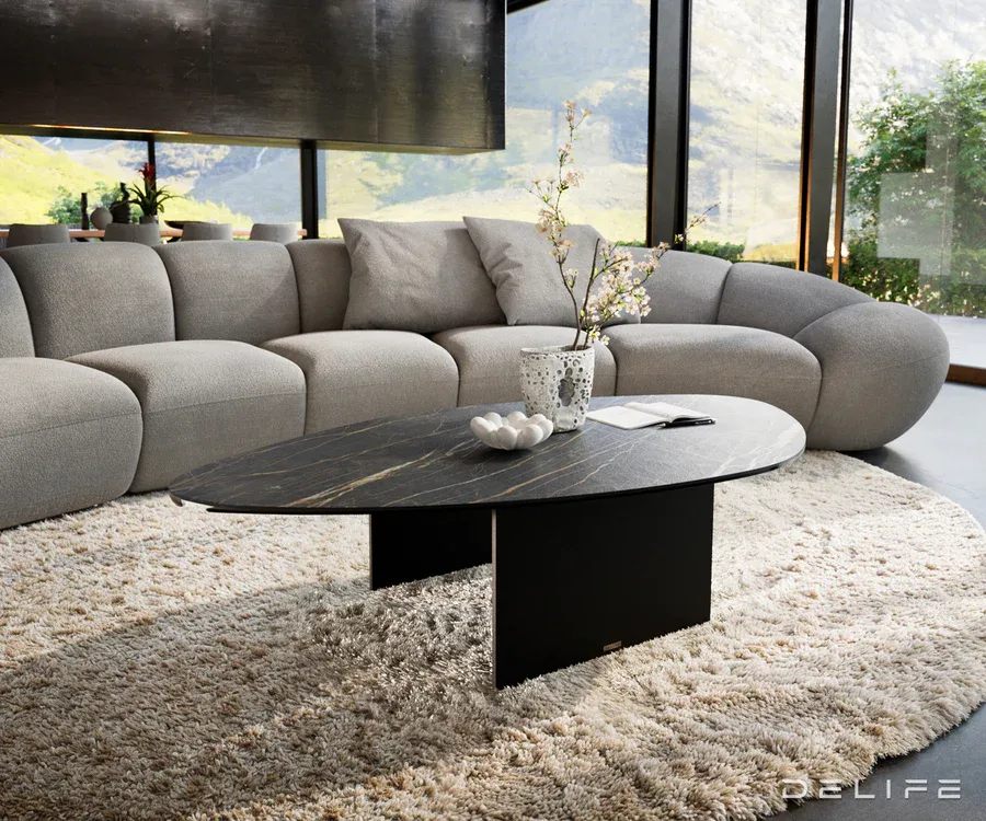 Klub stolić Edge 140x76cm, Materijal: Keramika Noir Desir - Čakovec
