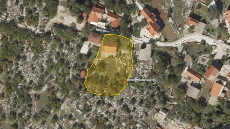 gornji humac (brač) - građevinsko zemljište s nedovršenom kućom - slika 2