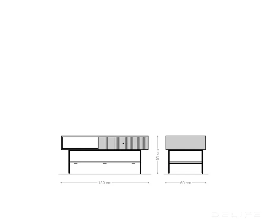 klub stolić nereos 130x60x51cm, materijal: mango - slika 7