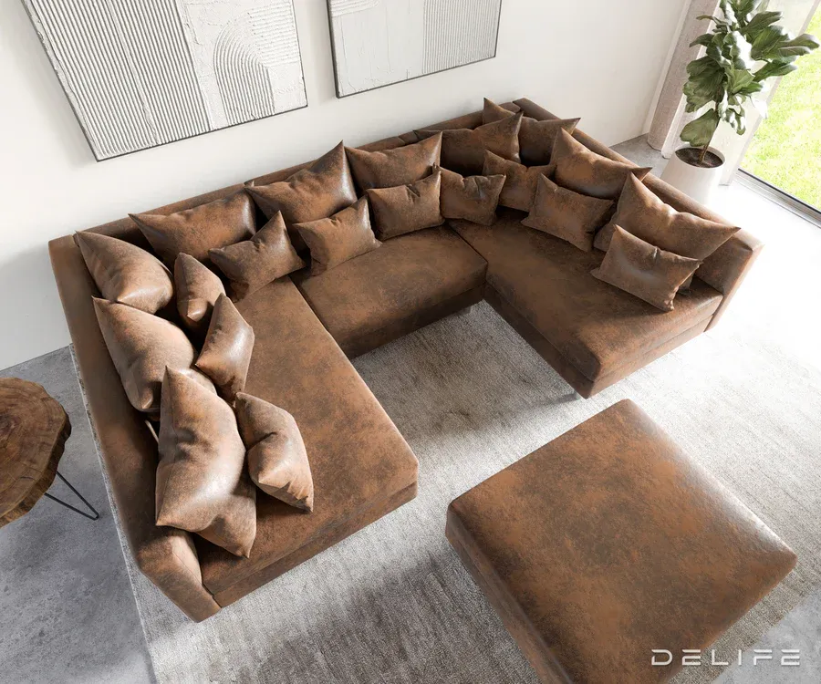 kutna garnitura clovis 300x185cm, materijal: mikrovelur - slika 4