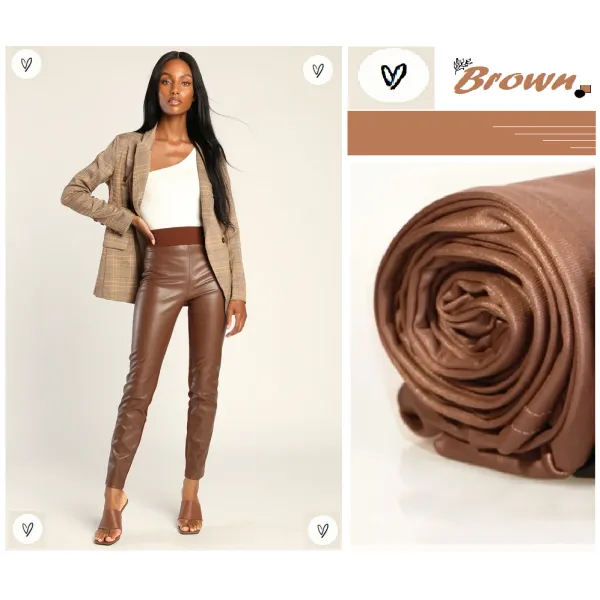kožne tajice brown - slika 3