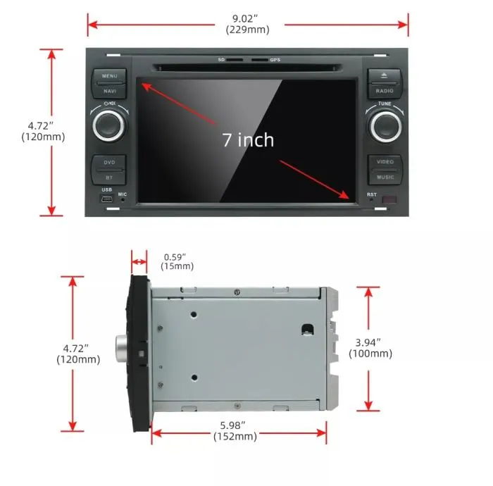 ford original 2din android gps navigacija cmax smax kuga fusion focus - slika 4