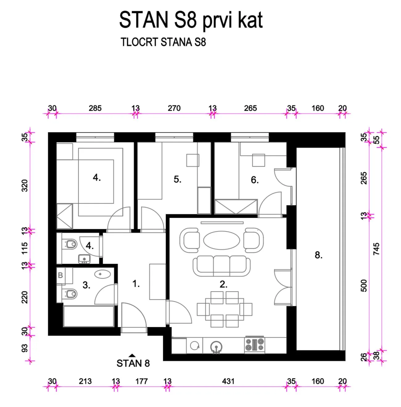 prodaj - četverosobni stan: zagreb (resnik), 67.26 m2, novogradnja - slika 7