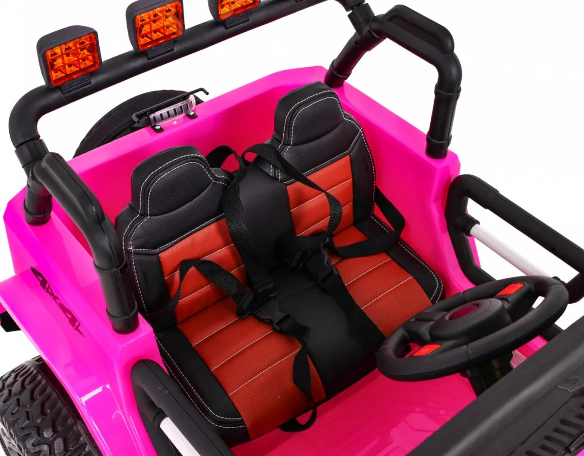 auto na akumulator monster jeep 4 x 4 - dvosjed - rozi - slika 2