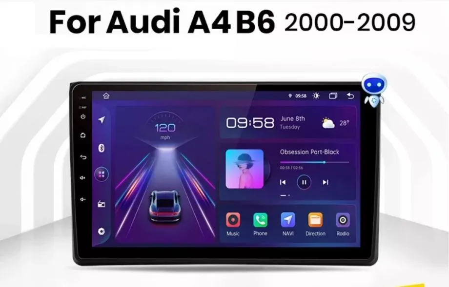 original multimedija audi a4 b6 s4 android 11 wifi gps parking kamera - slika 6