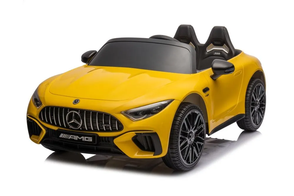licencirani auto na akumulator mercedes amg sl63 - žuti/lakirani - slika 11