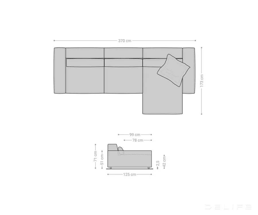 kutna garnitura sirpio xl 370x173cm, materijal: mikrofibra - slika 8