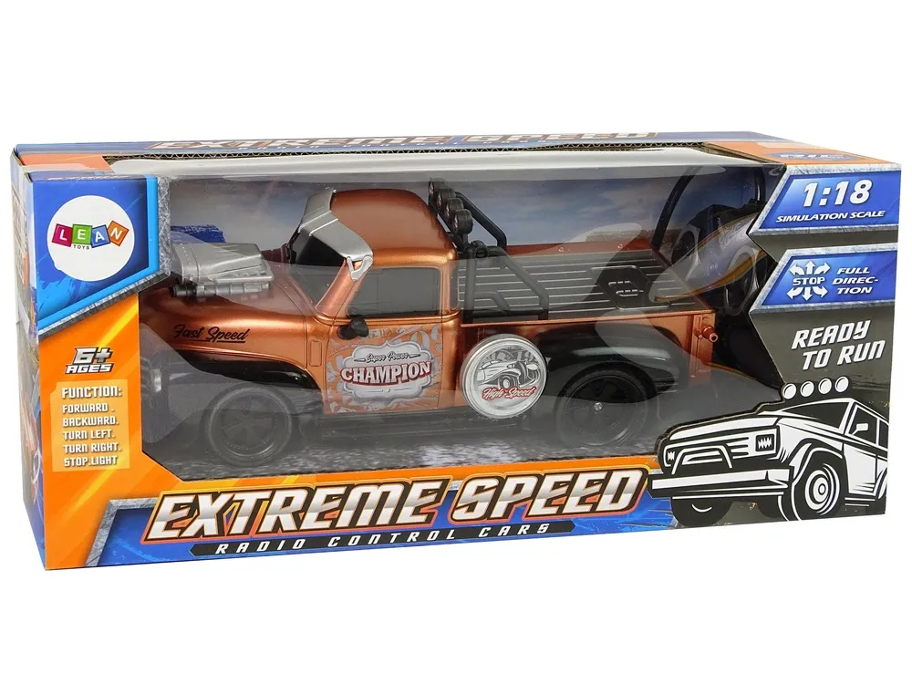 auto na daljinsko upravljanje 1:18 pick-up - smeđi - slika 6