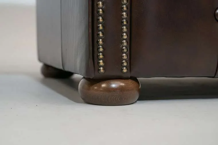 chesterfield garnitura class leather | 5-sjedišta | cloudy brown dark - slika 2