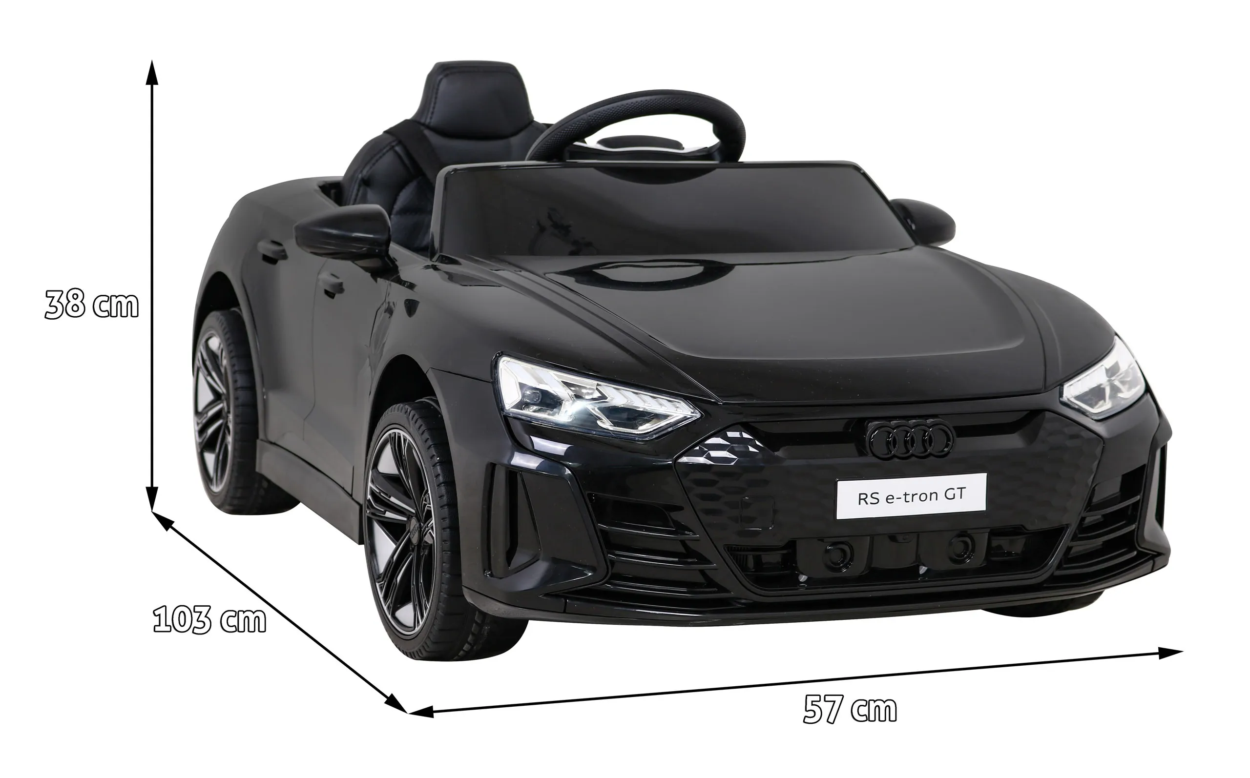 licencirani auto na akumulator audi rs e-tron gt - crni - slika 11