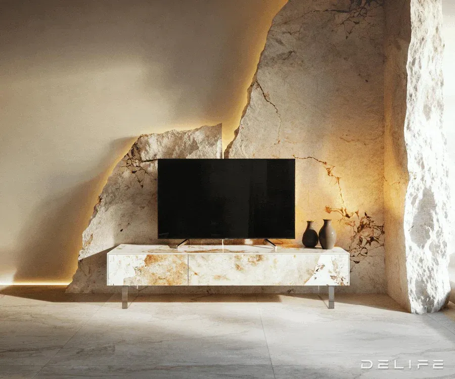 tv komoda cuor 150x35cm, materijal: keramika minas melange - slika 6