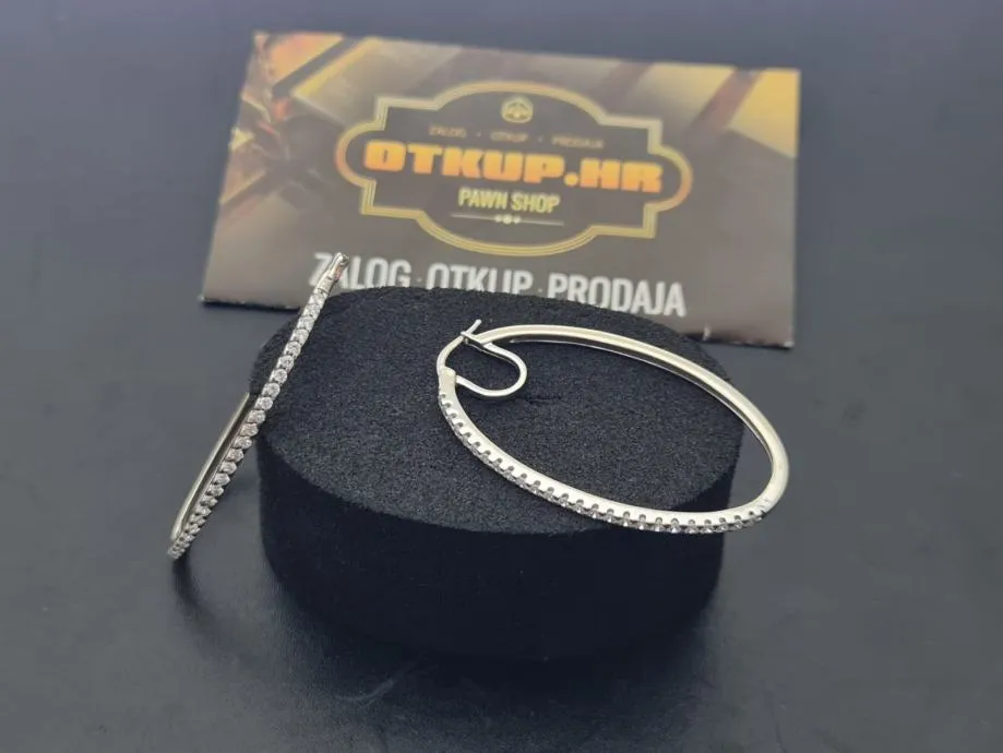 zlatne naušnice sa cirkonima 11,94g (14k) / r1, rate! - slika 4