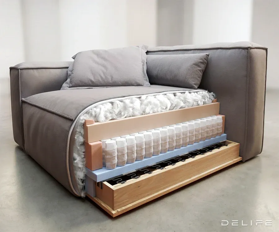 modularna garnitura freestyle 360x290cm, materijal: boucle - slika 5