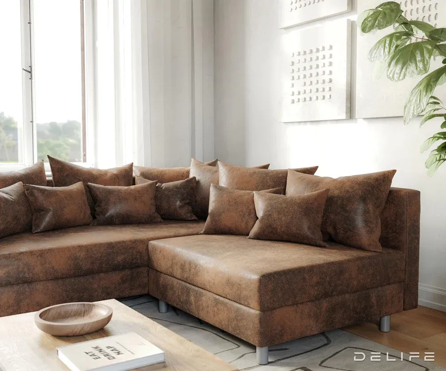 kutna garnitura clovis 200x185cm, materijal: mikrovelur - slika 5