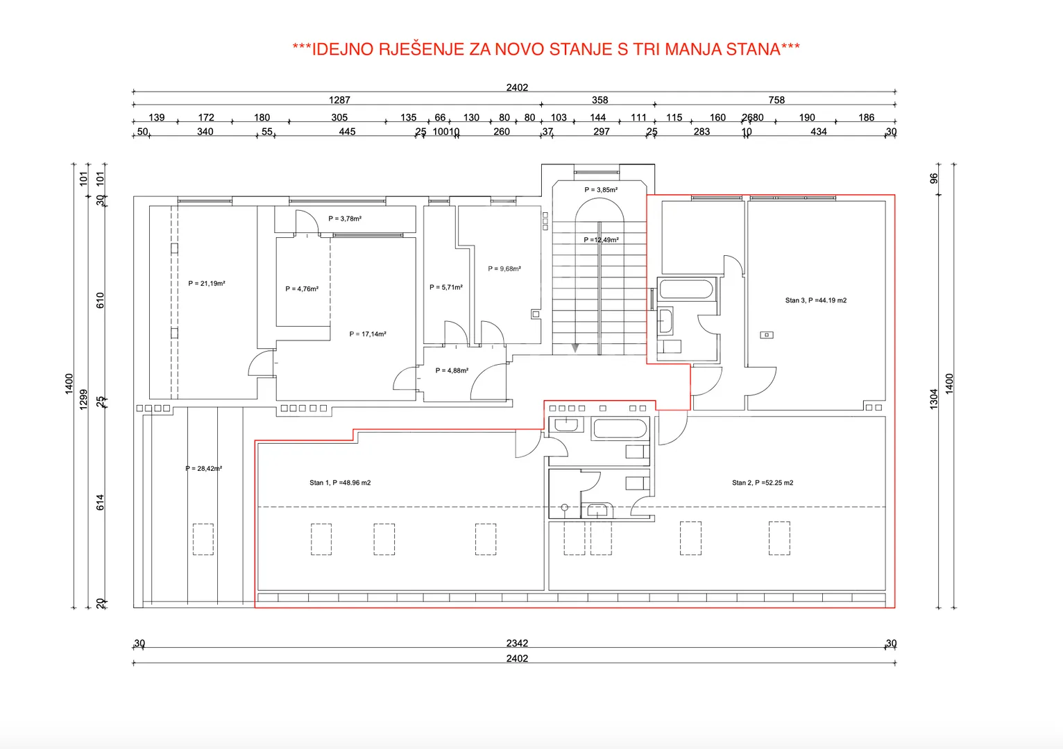 5-sobni stan s vlastitim parkingom, palmotićeva ulica (140 m2) - slika 29