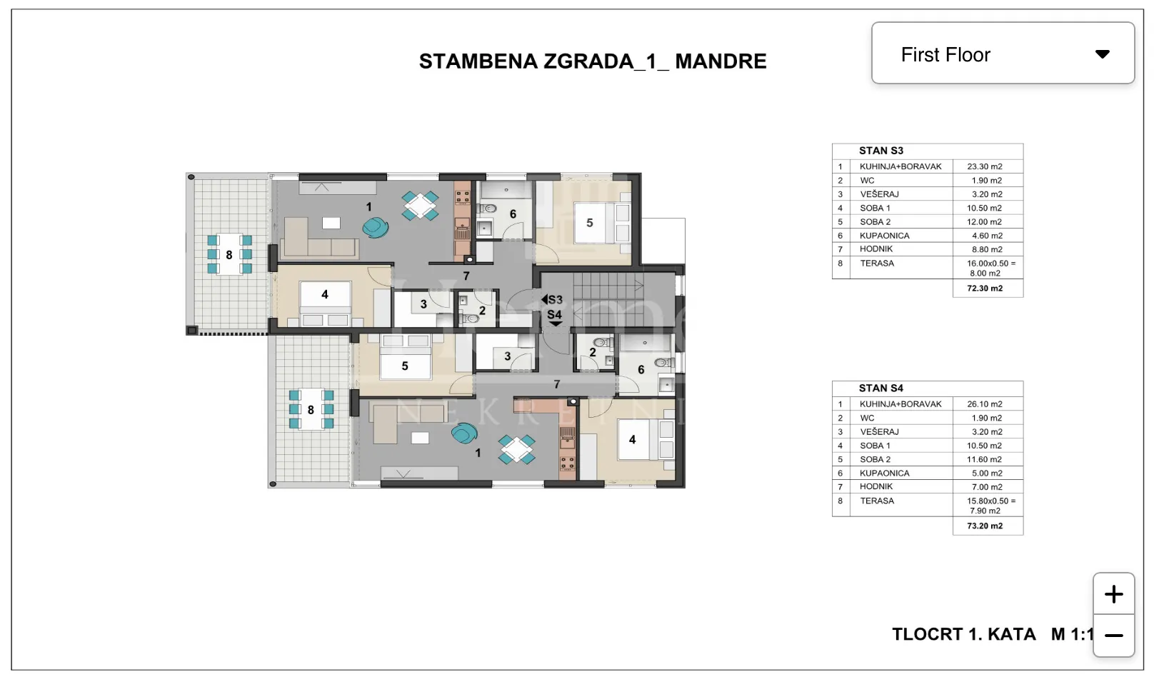 3-sobni stan s balkonom i pogledom na more - s3! novogradnja, mandre, otok pag - slika 11
