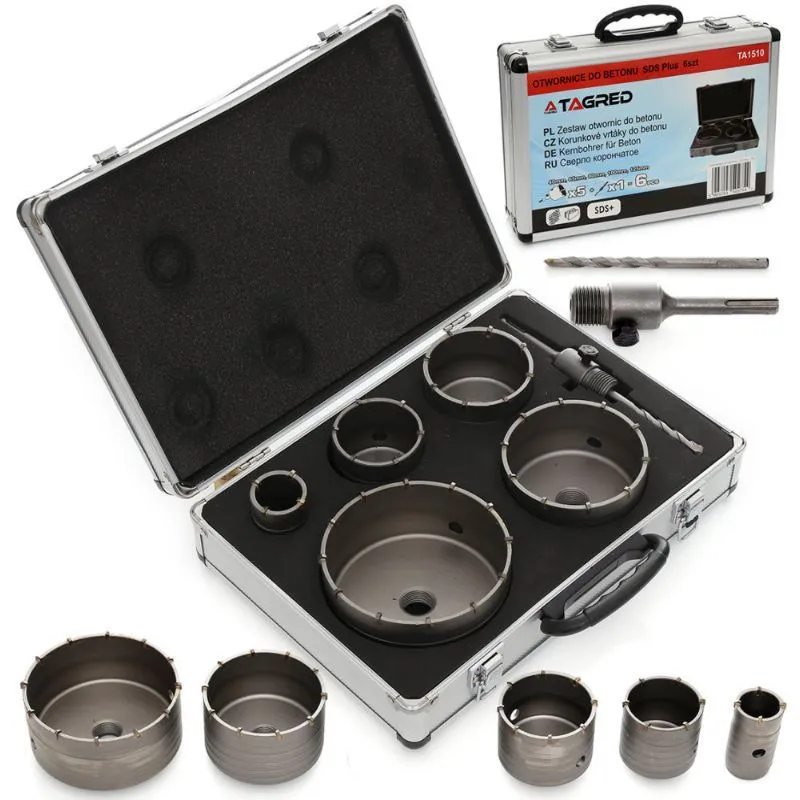 Kruna set za rezanje betona 40 - 125 mm - Prelog