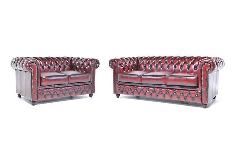 Chesterfield Set Garnitura Original Leather | 2 + 3 sjedišta - Ježdovec, Zagreb