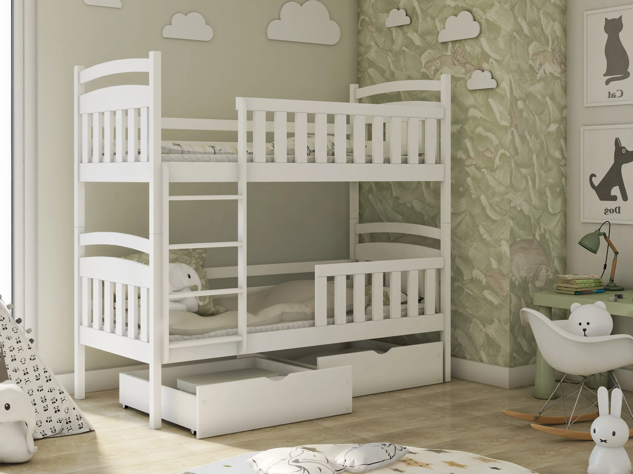 dječji krevet na kat sebus 200×80 – puno drvo - slika 4