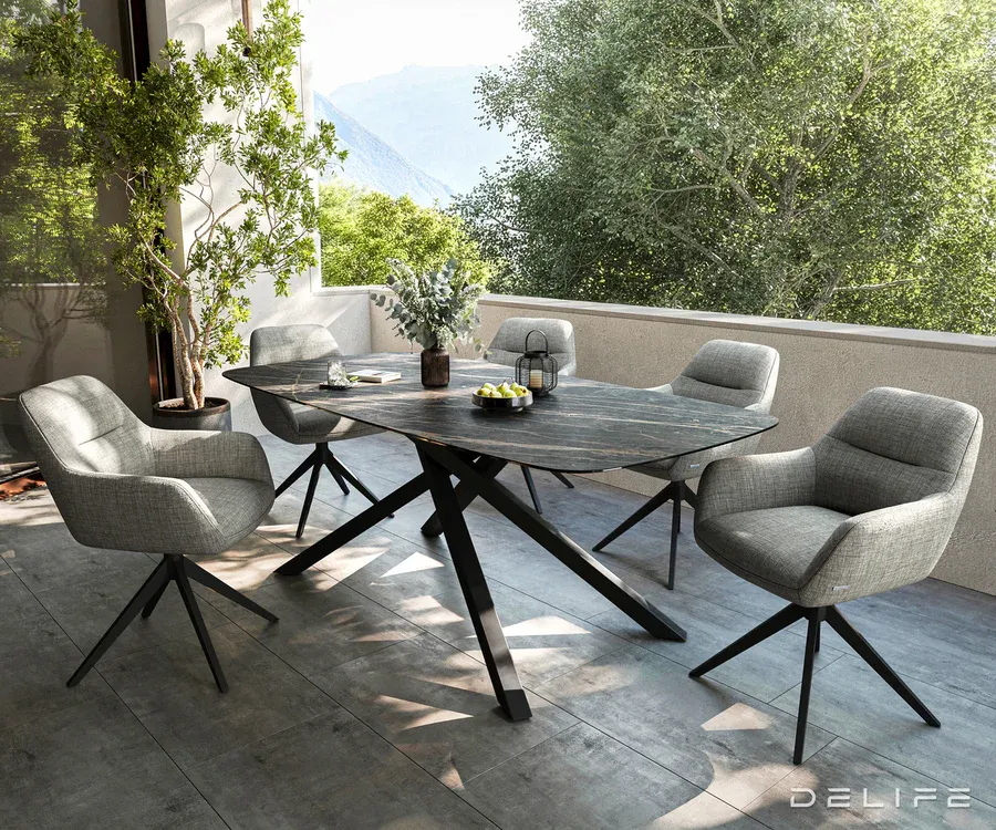 outdoor stol edge boot 200x100cm, materijal: keramika noir desir - slika 7