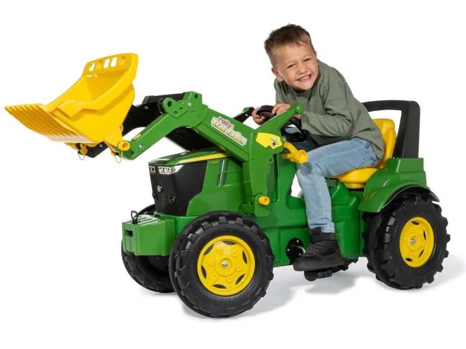 rolly toys farmtrac john deere 7310r traktor na pedale sa utovarivačem - slika 3
