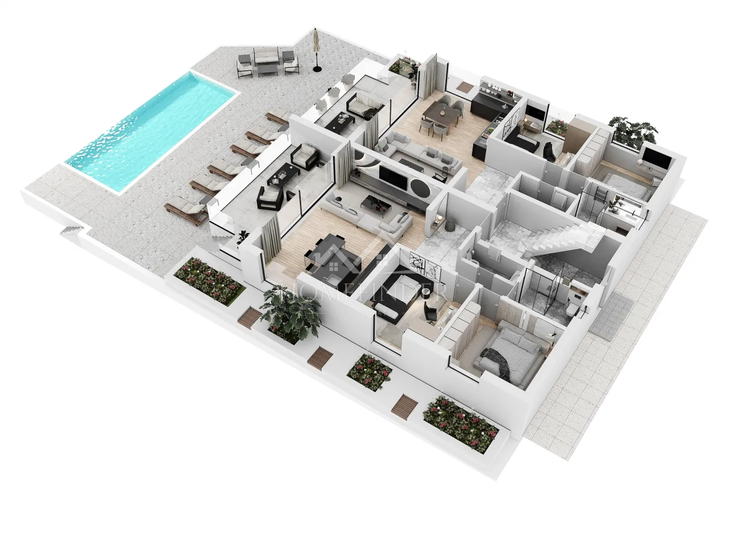 luksuzna novogradnja s pogledom na more – bošana, pag – 95m² + terasa i bazen - slika 24
