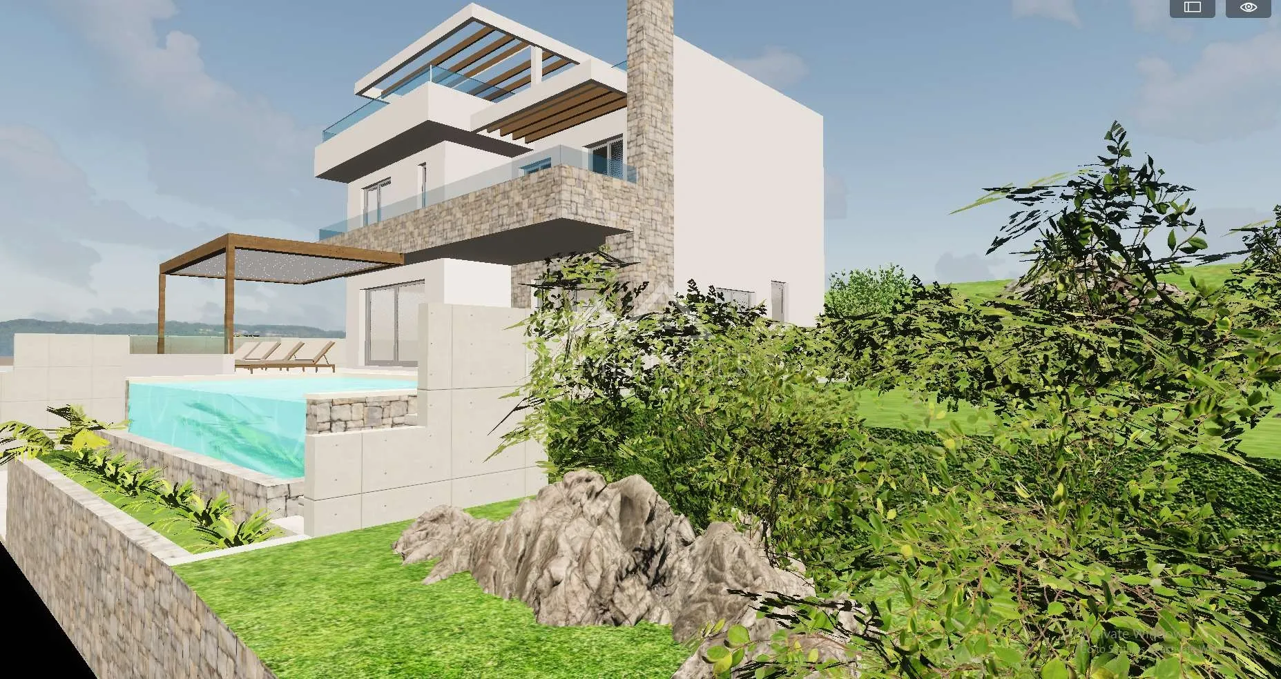 villa u izgradnji, marina, trogir - slika 2