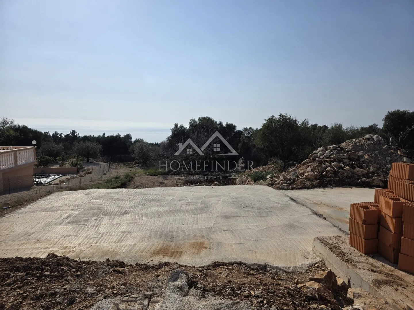 zemljište s građevinskom dozvolom za vilu s bazenom, započeta gradnja, 1029m2, lun, novalja - slika 6